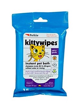 Petkin Cat Kitty Wipes 15 Pcs